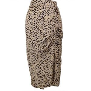 URBAN Romantics Tan and Brown Ruched Pencil Skirt Cocktail
